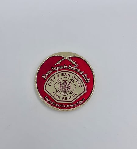 city of san diego firefighter challenge coin