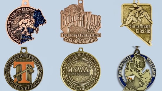 custom wrestling medals, wrestling awards