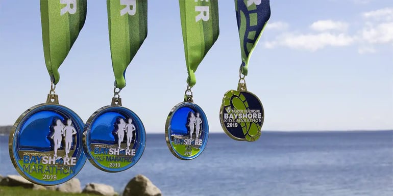 Bayshore Marathon Medals, Running Medals