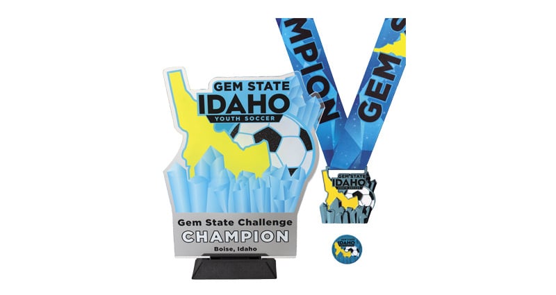 acrylic soccer award and soccer medal