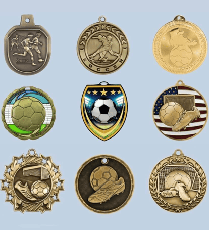 soccer awards ideas, stock soccer medals, die cast soccer medal, soccer awards