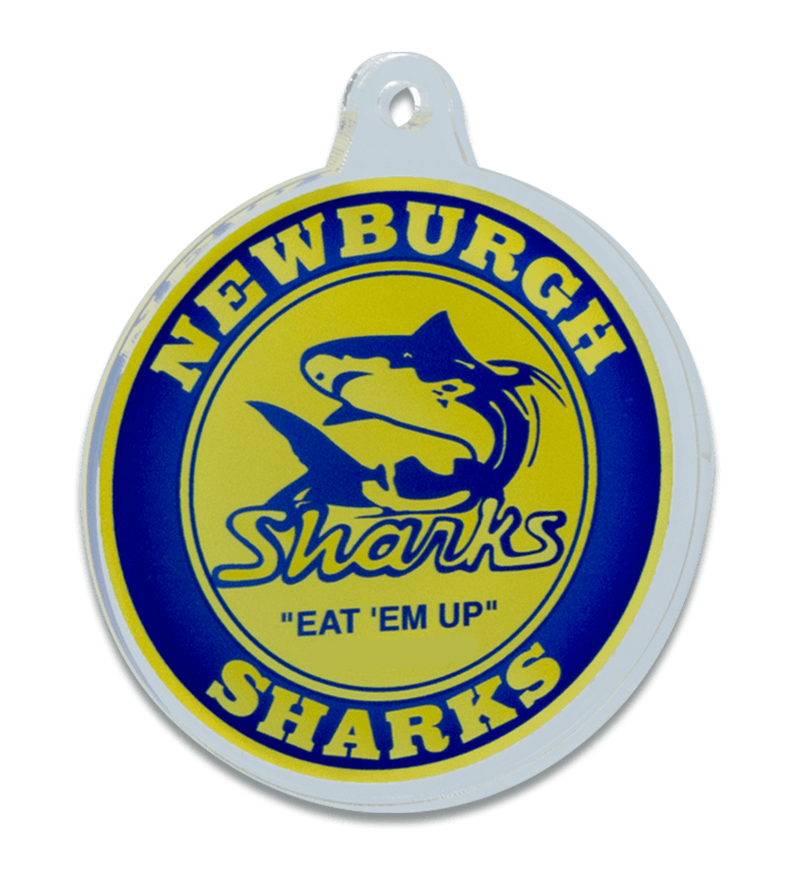 Newburgh Sharks Swimming acrylic medal