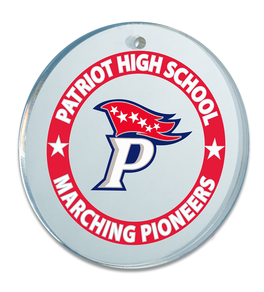 Patriot High School Music arcylic medal