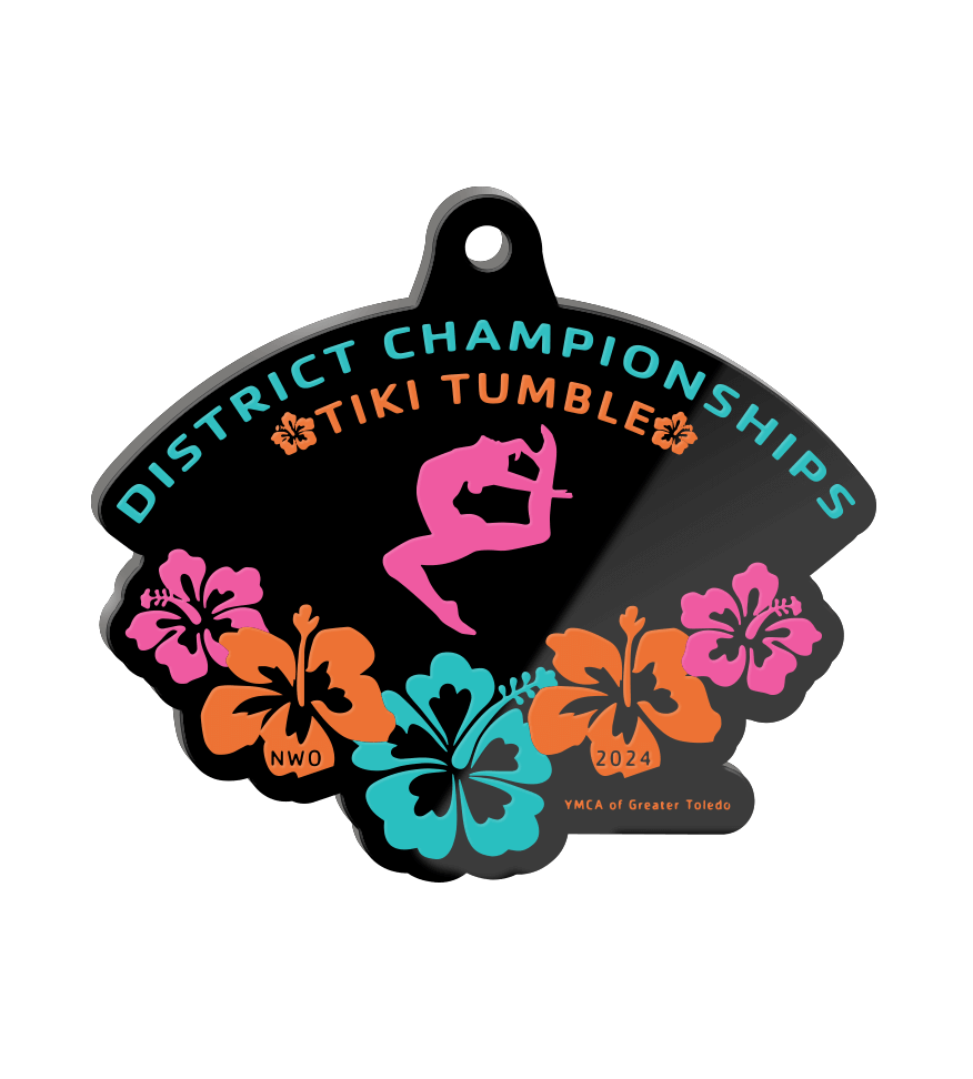Arizona swimming acrylic medal