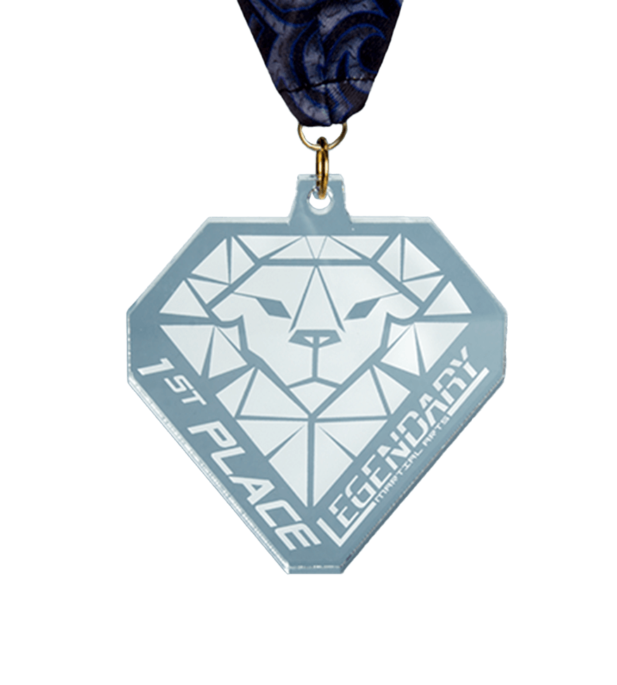 Arizona swimming acrylic medal