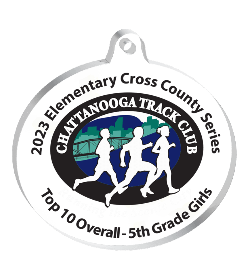 Acrylic Medal AMC300 Chattanooga Track Club 2023 ECCS