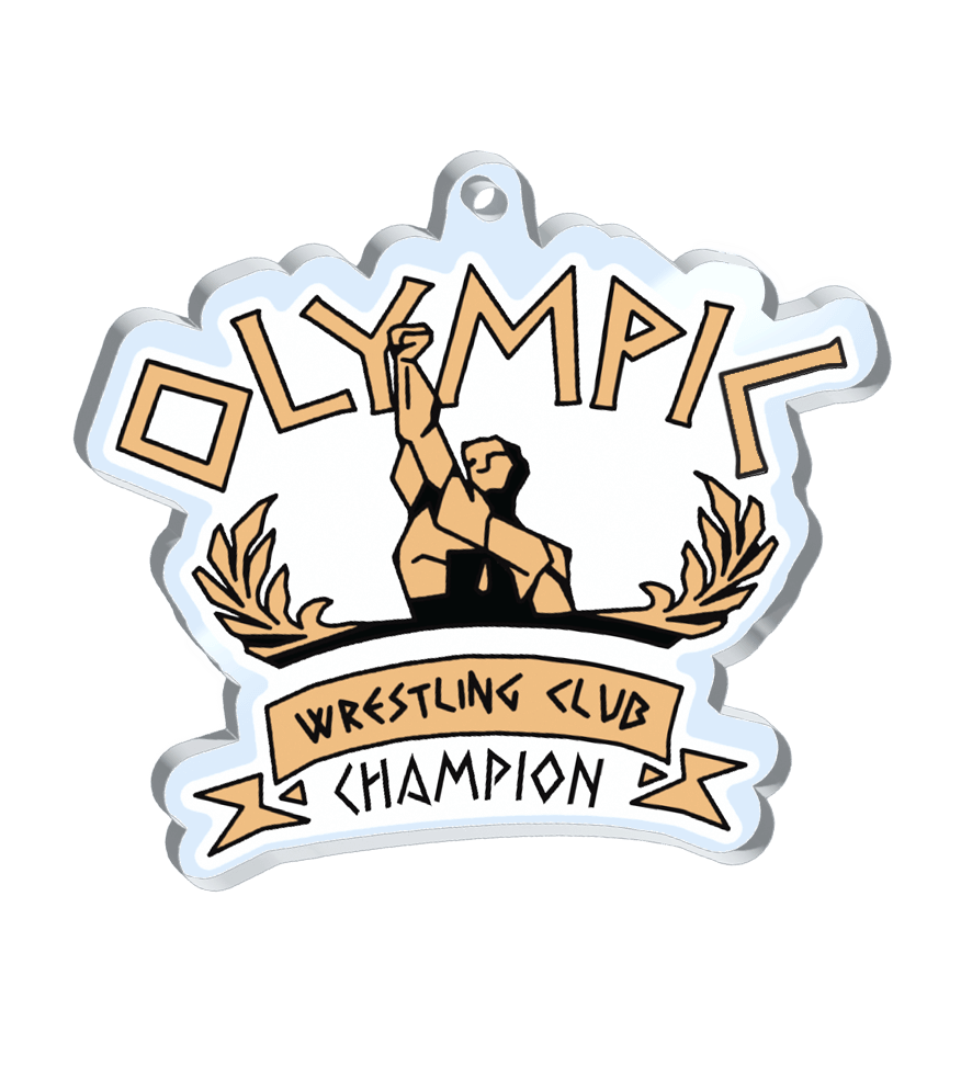 Group image of custom wrestling medal, soccer custom medal, running custom medals