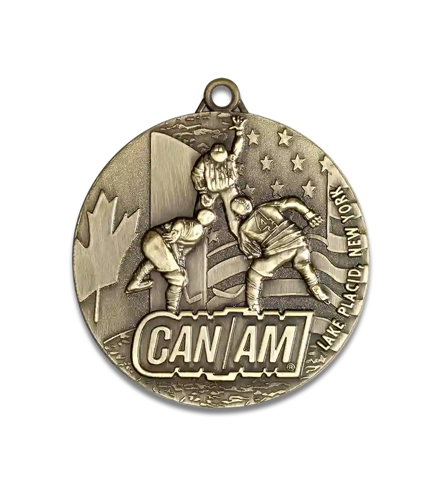 CAN/AM Hockey youth challenge medals, CAN/AM Hockey Group, custom die cast hockey medal