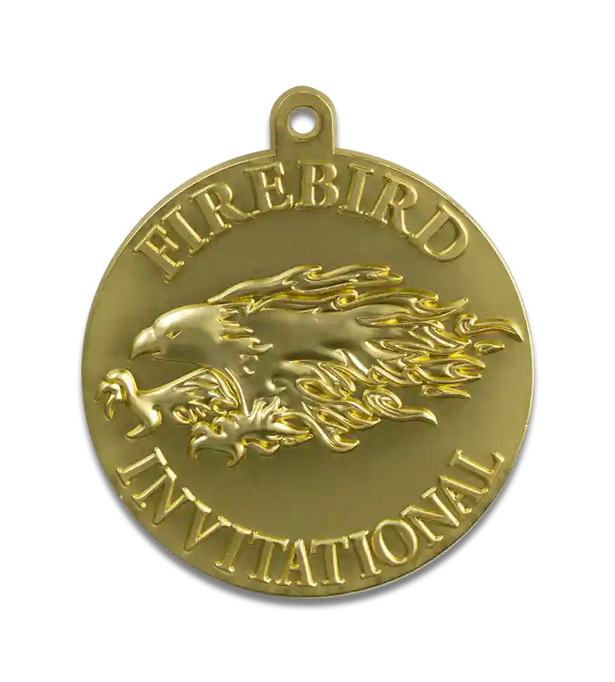 Custom track and field medal, custom die cast medal, track medals, firebird invitational medals