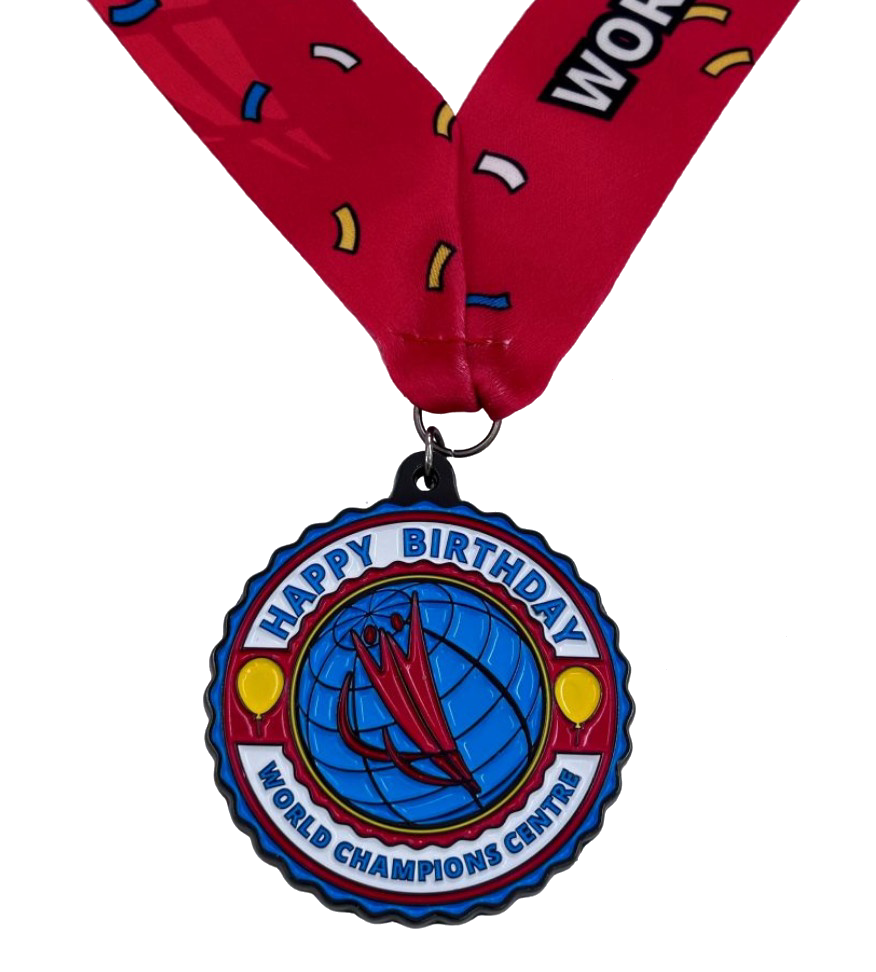 Custom gymnastics medal, die cast medal for world champions centre