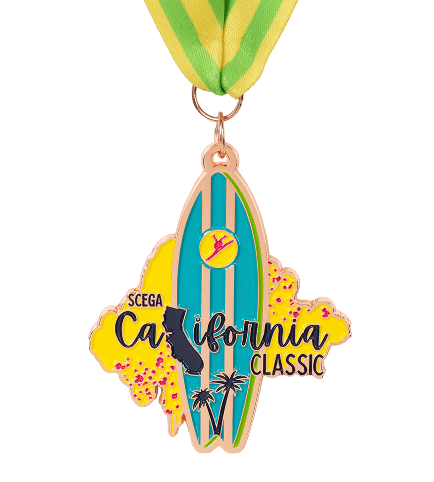 Group image of custom gymnastics medals, elevate gymnastics academy medals, gymnastics academy of atlanta custom medals, gymnastics meet medals, Chris Waller, Wallers GymJam Academy gymnastics medals, 360 events gymnastic meet vacation classic series medals, custom die cast gymnastics medals