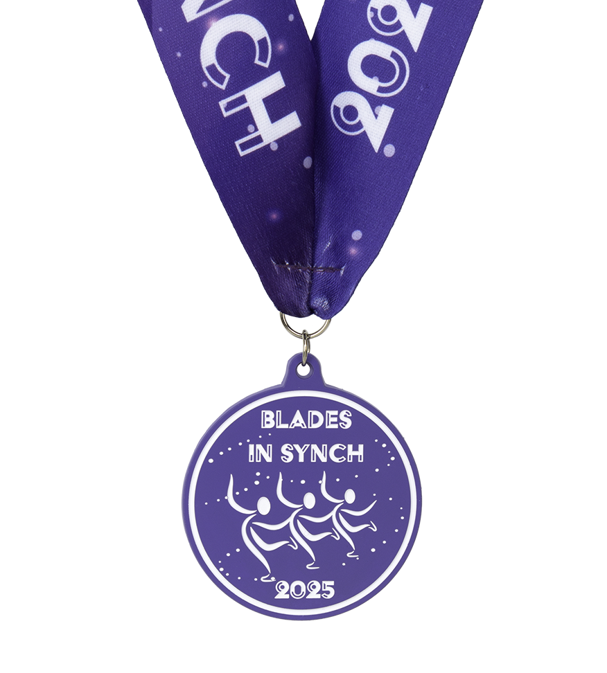 Custom medal, ice skating medal