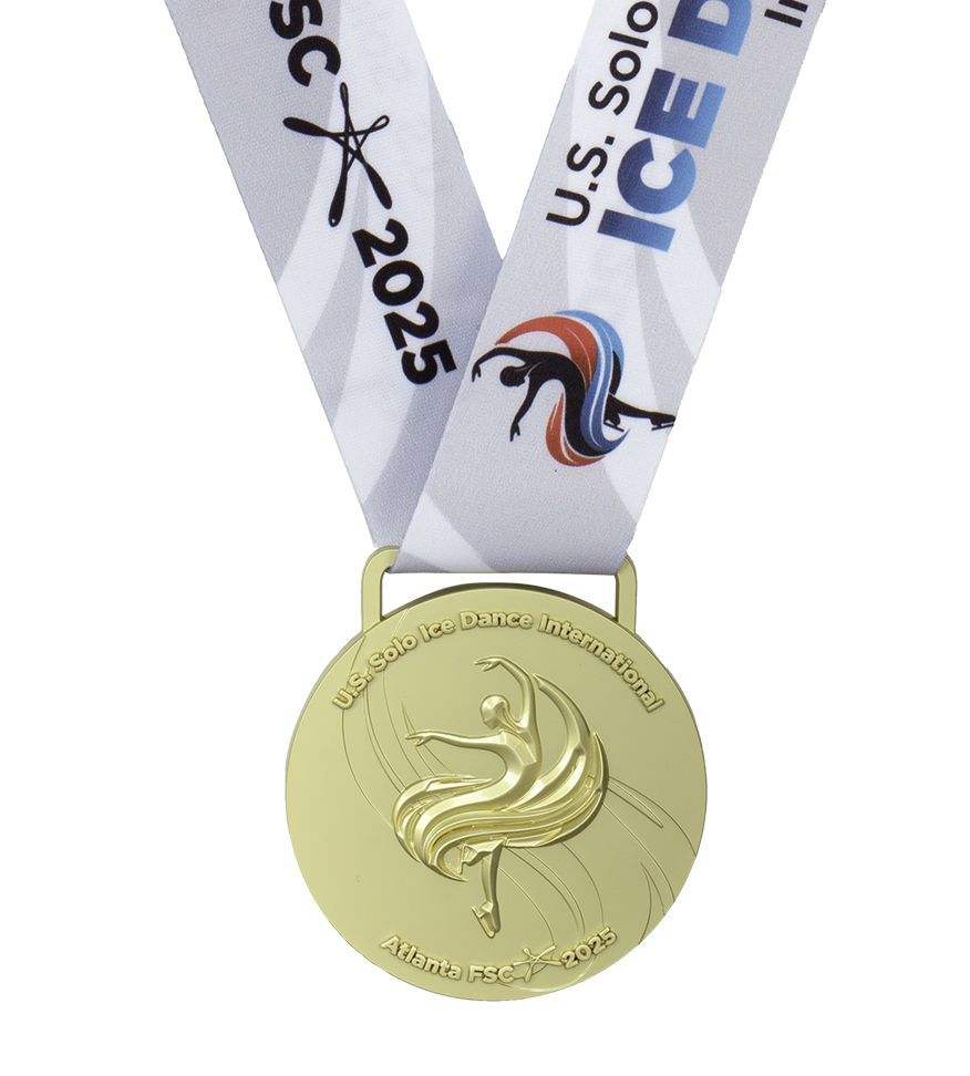 Custom medal, ice skating medal