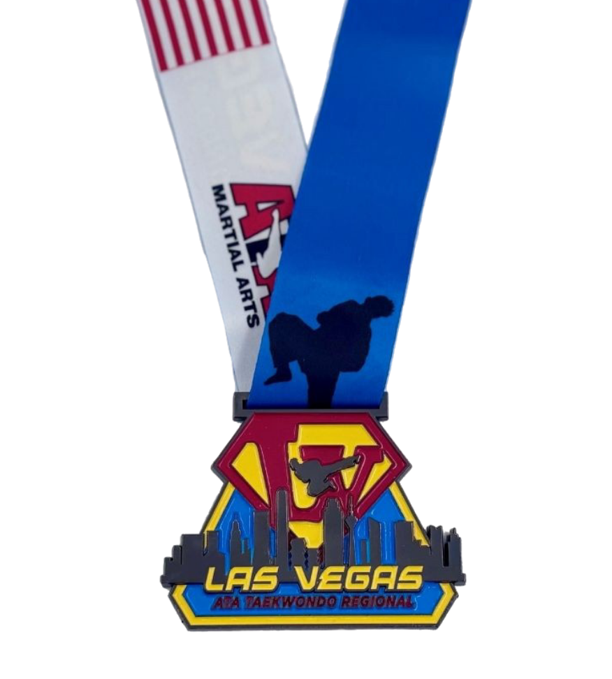 Image of a custom ata die cast medal. | Maxwell Medals