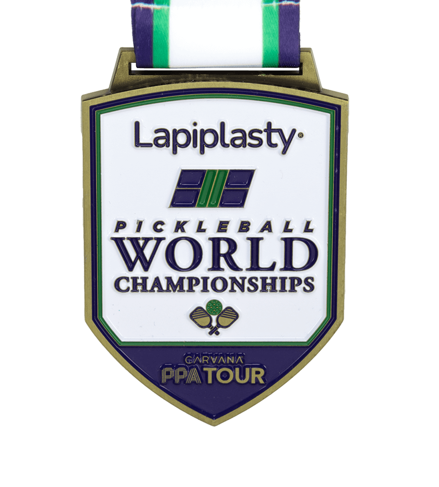 Custom Die Cast Pickleball Medal, 3.5
