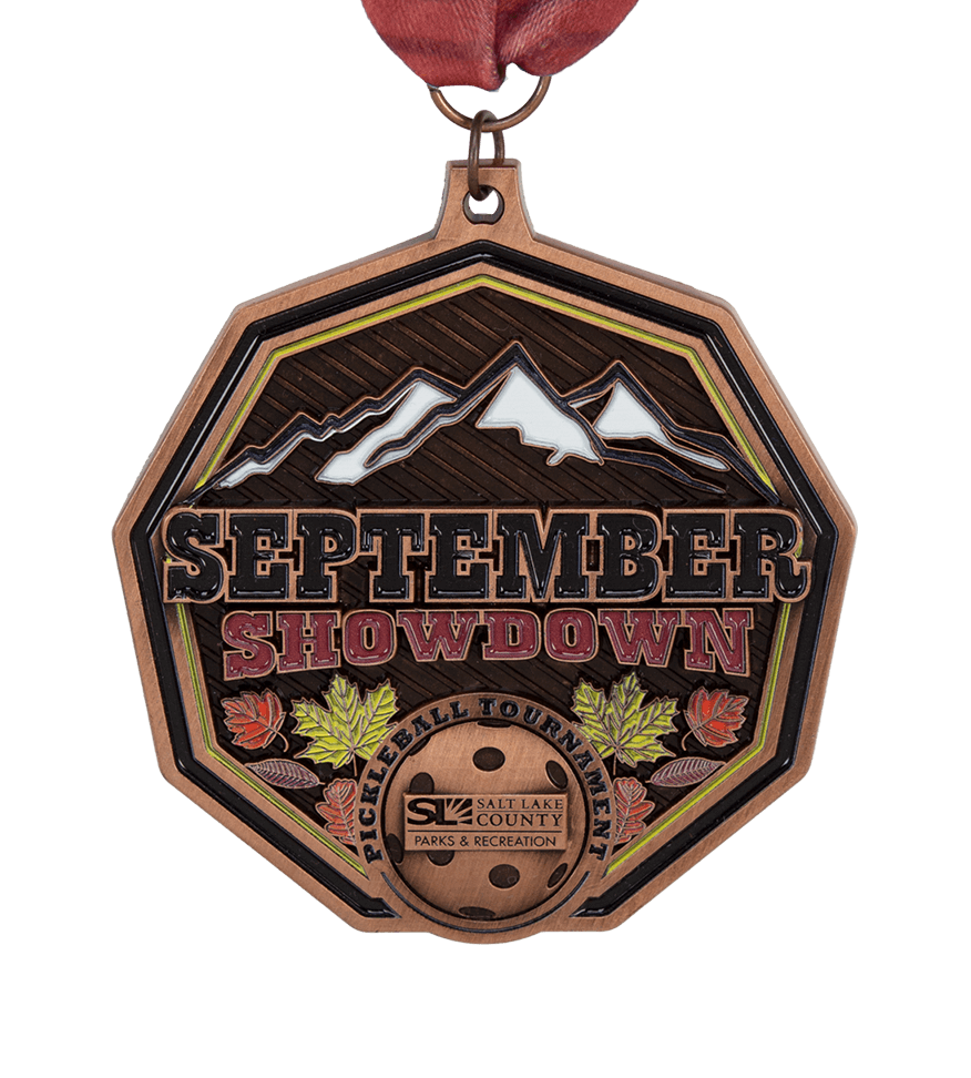 Custom Die Cast Pickleball Medal, 3.5