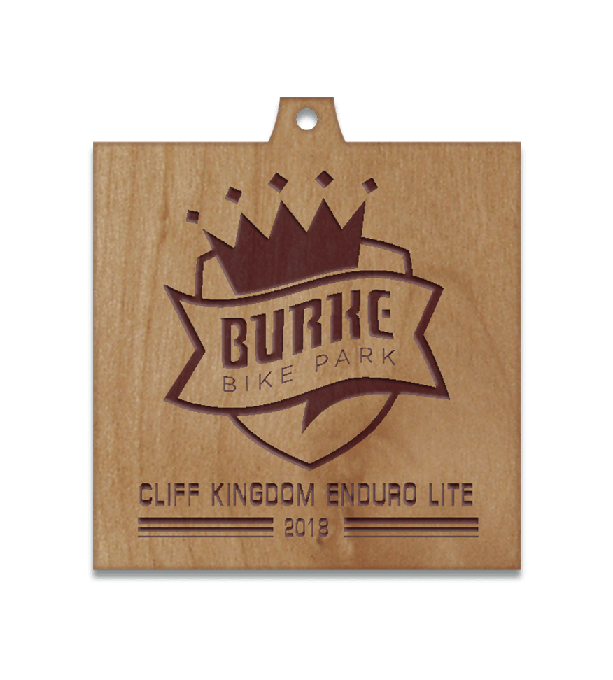 Burke Bike Park wooden medal