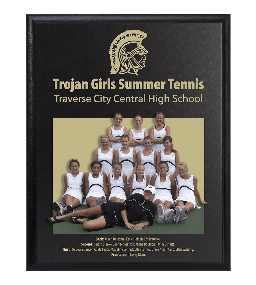 Girls Tennis Full Color Plaque, Tennis Plaque
