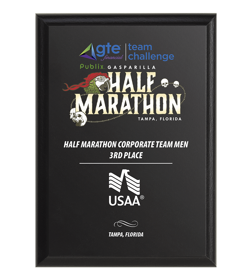 Publix Gasparilla Half Marathon Full Color Plaque, Running Plaque