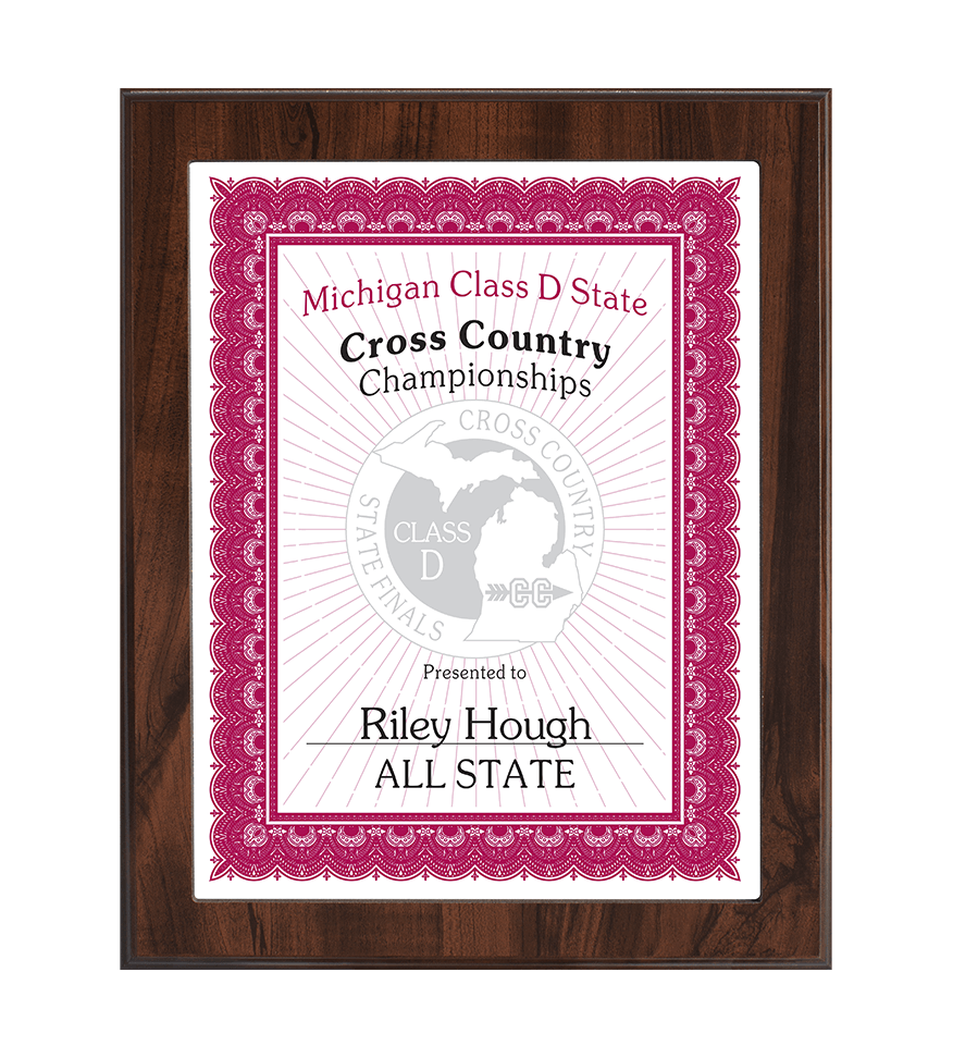 Cross Country Championship picture plaque | Maxwell Medals