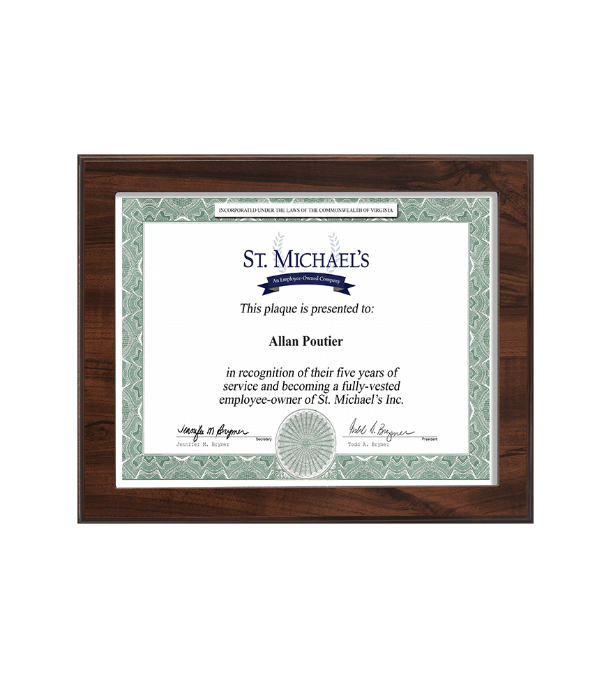 St Michael's recognition picture plaque | Maxwell Medals