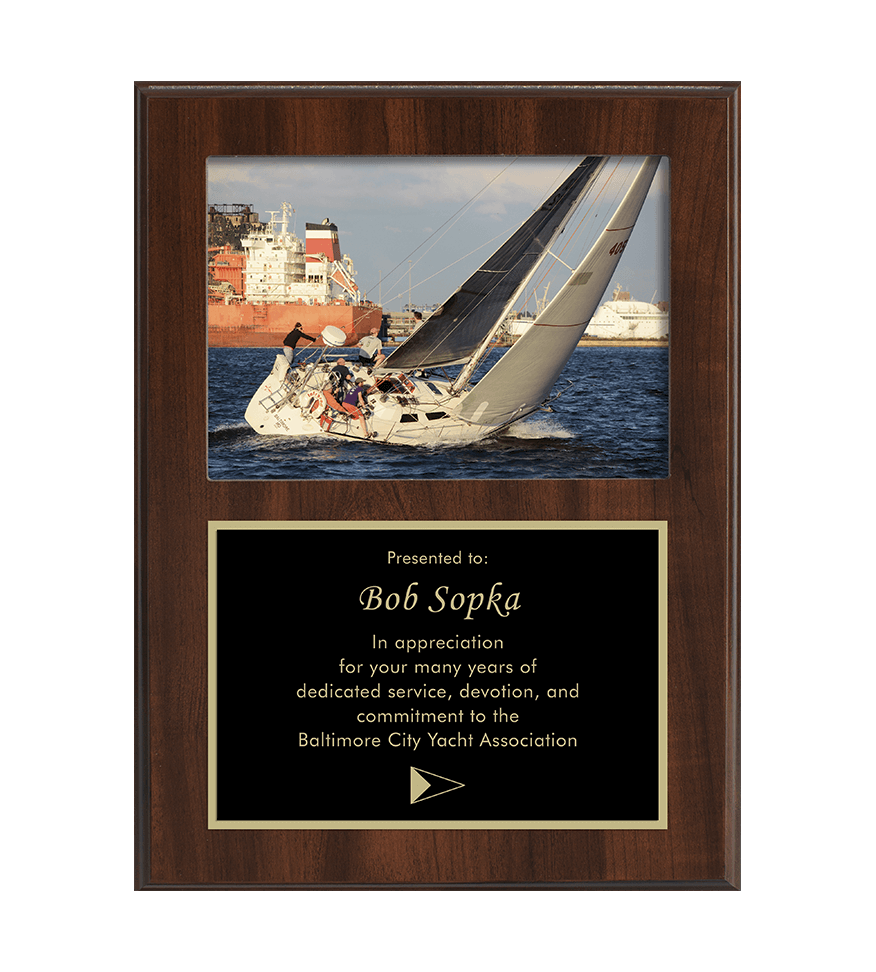 Baltimore City Yacht Association picture plaque | Maxwell Medals