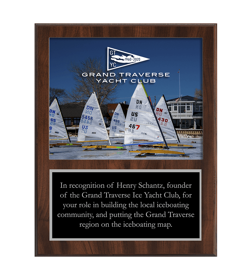 Grand Traverse Ice Yacht Club picture plaque | Maxwell Medals