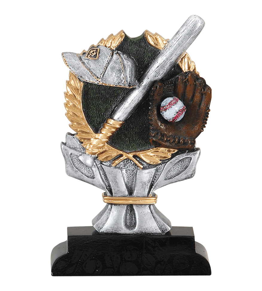 Baseball Ribbon Resin Trophies