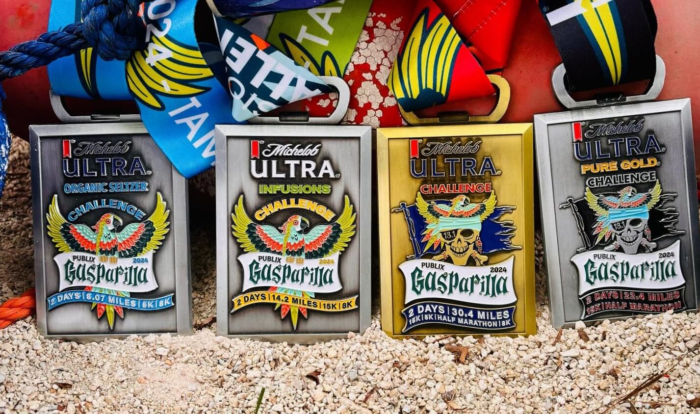 gasparilla distance classic running medals for 2024